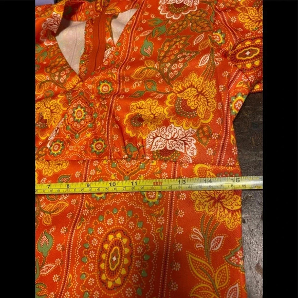 Vintage Hippie 70’s Print Maxi Dress - Picture 8 of 8